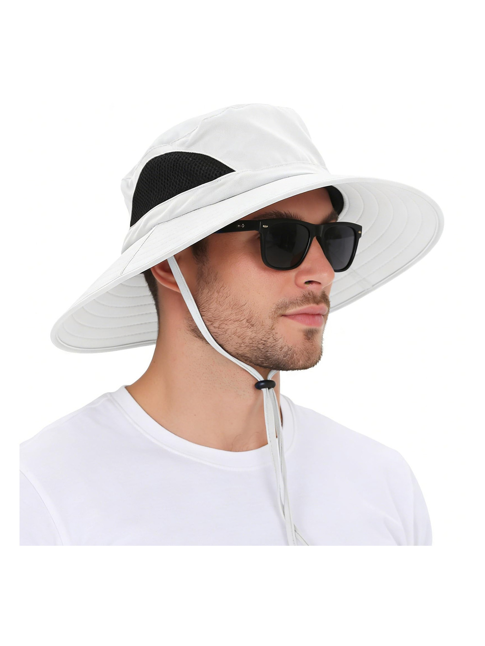 Wide Brim Sun Bucket Hat, Waterproof Boonie Hat for Men & | Ivory | Size OS